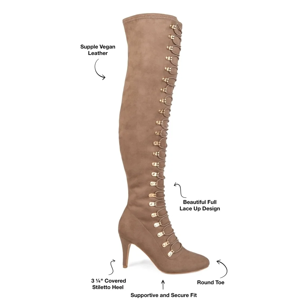Elegant Tan Over-the-Knee Boots Sz 9.5 New Without Tag Or Box